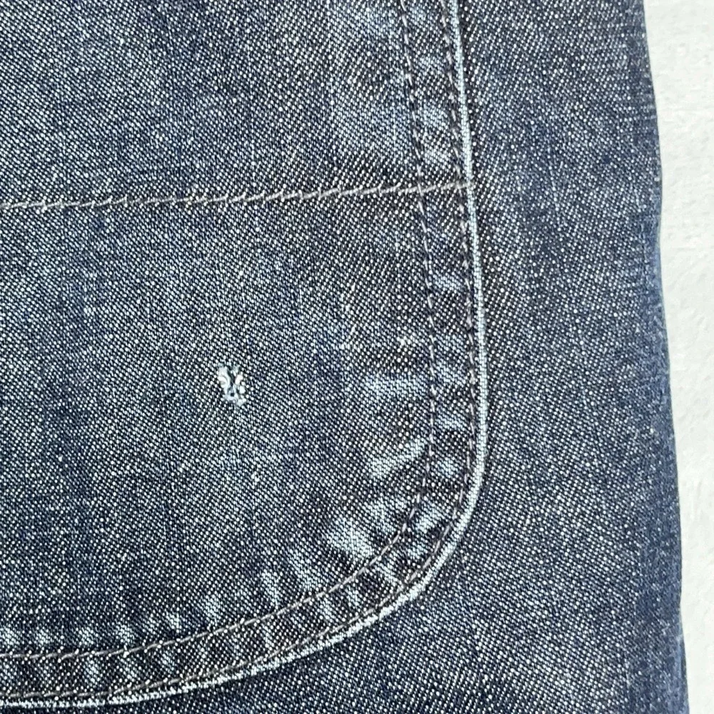 Vintage Gap Worker Jean Blue Denim 38x30 Wide Leg Hip Hop Skater Baggy 90s Y2K